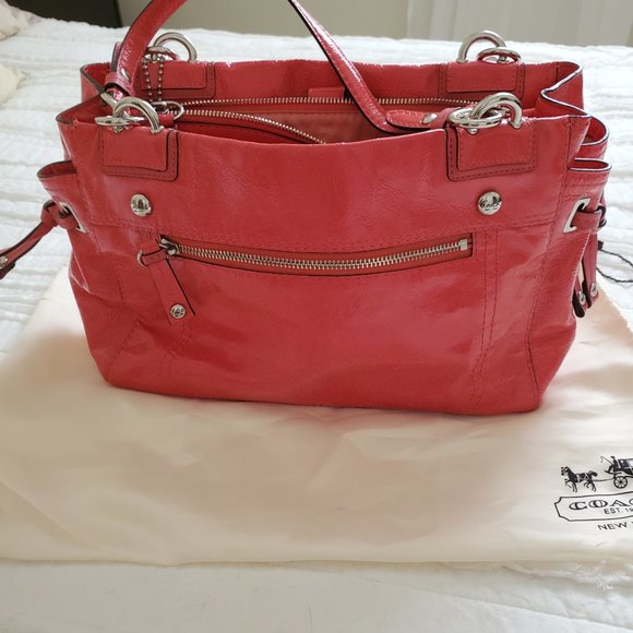 Coach Pink Leather Satchel - Picture 2 of 7
